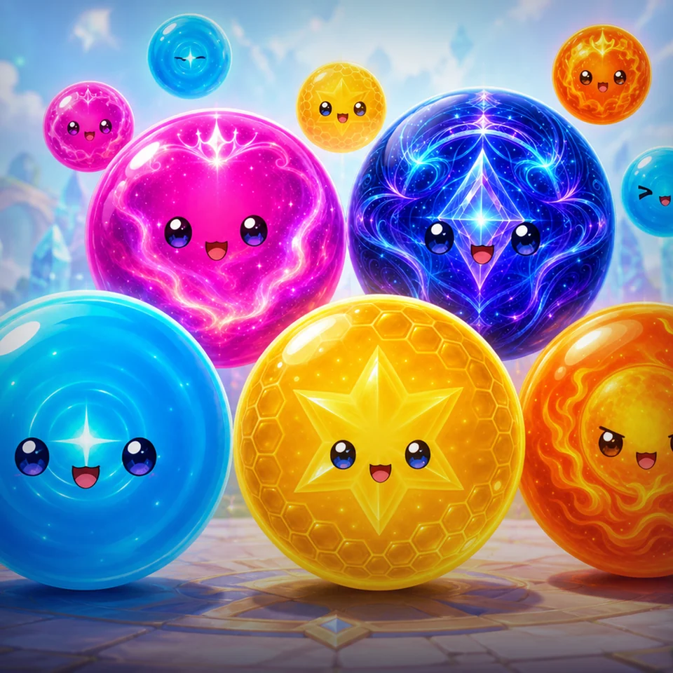 A group of colorful DegenMerge creatures