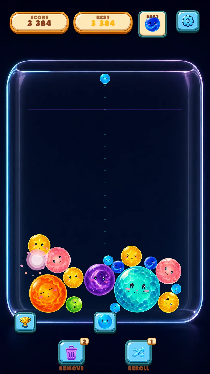 DegenMerge gameplay with magical creatures inside the glass garden