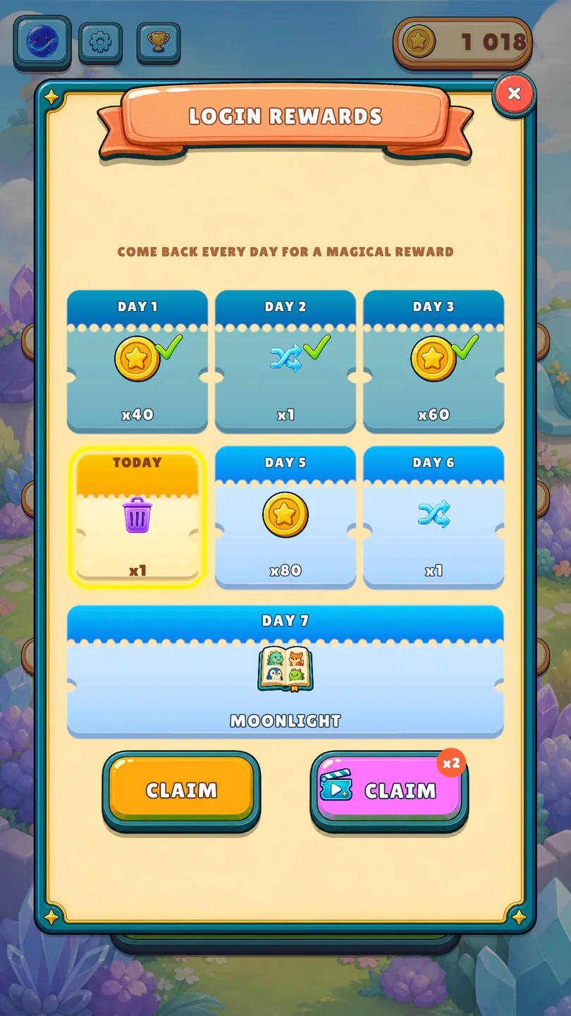 Seven-day login rewards in DegenMerge